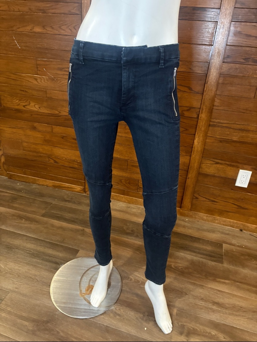 J Brand Indigo Skinny Jeans with Side Zip Details